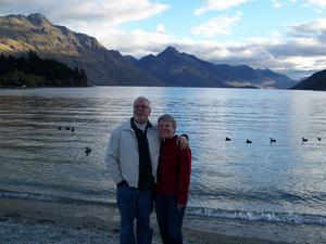 Mom and Dad on the shores of Wakatipu