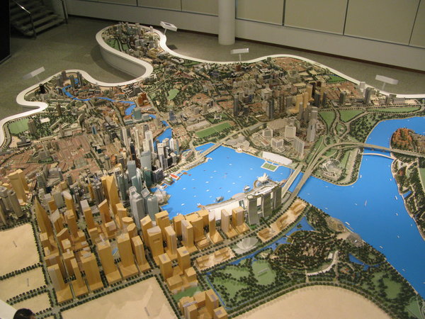 Scaled Model of Singapore central