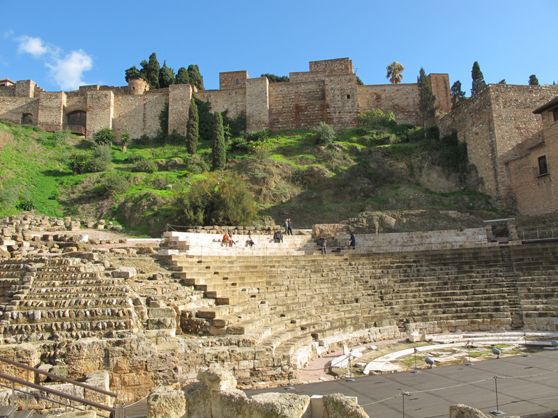 roman theatre at the foot of the alcazaba