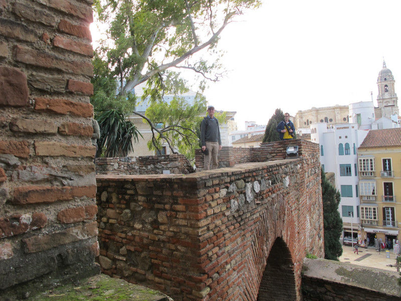 climbing up the alcazaba site