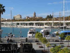 view from Malaga marina