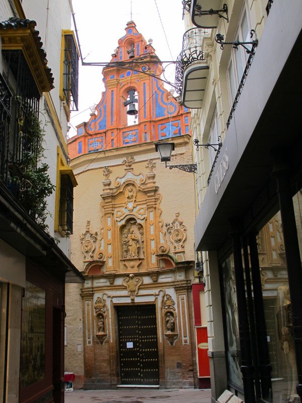 Hidden church in Seville streets