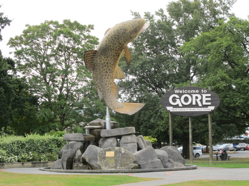 Trout Statue at Gore