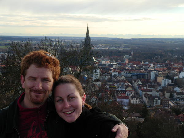 View of Ulm, the cathedral and the Alps in the background!
