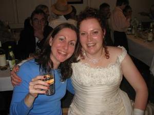 Meg with Carmen, the bride