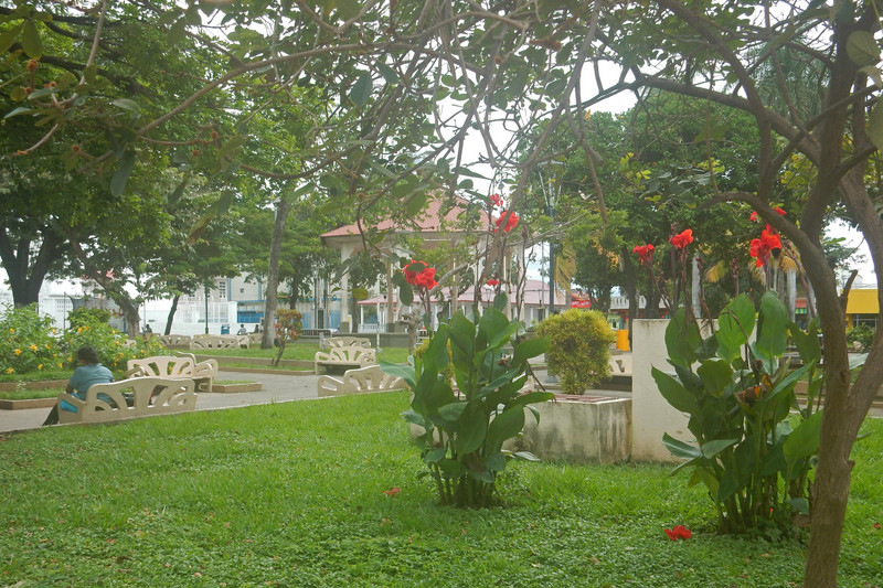 Peaceful central square and park