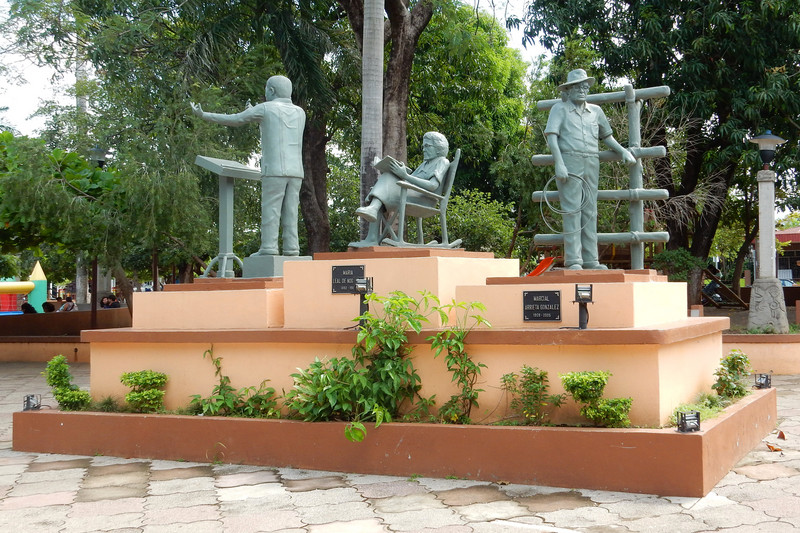 Statues of important members of the commuity