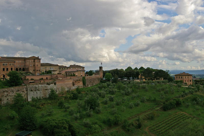 View of Siena's walls