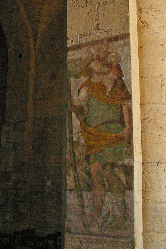 Original fresco in Sant'Antimo