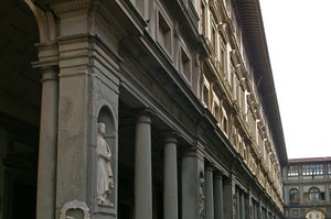 Courtyard view of the Uffizi