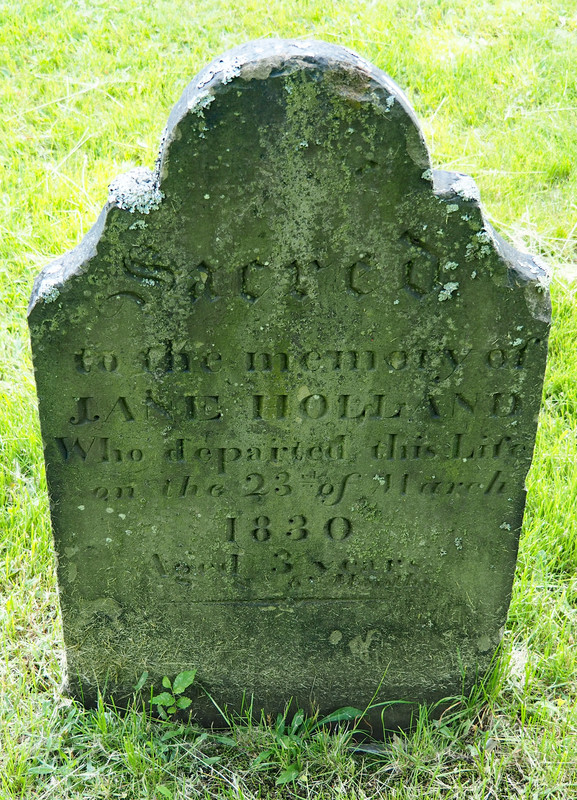 Jane Holland who died in 1830