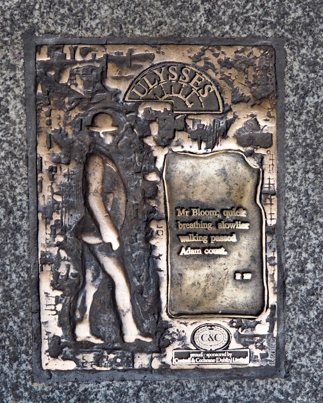 Ulysses sidewalk plaque