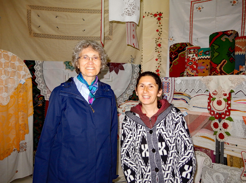 Lejda, owner of the fabric arts store