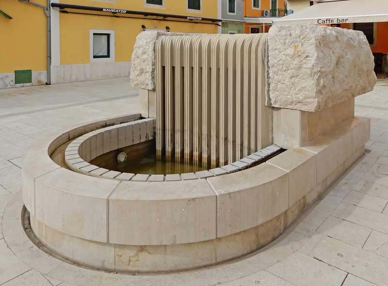 Modern fountain in Skradin  