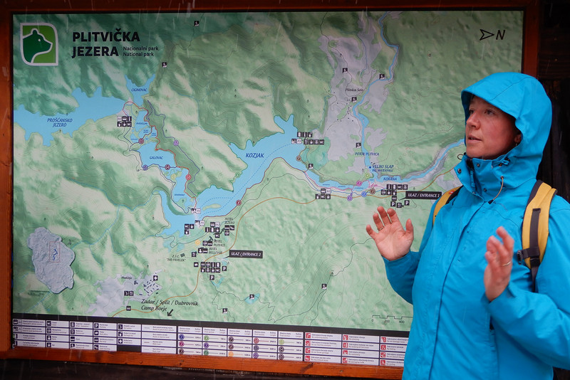 Manka shows us our route  