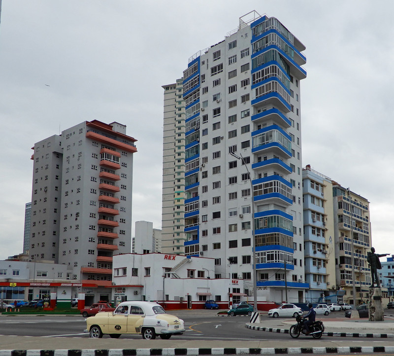 Modern apartment building on the Malecon