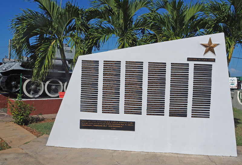 Fidel Castro's tank, and memorial to those who died