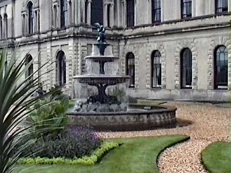 Fountain in the formal garden