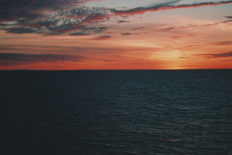 Sunset at sea 