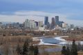 Bow River flows from downtown 