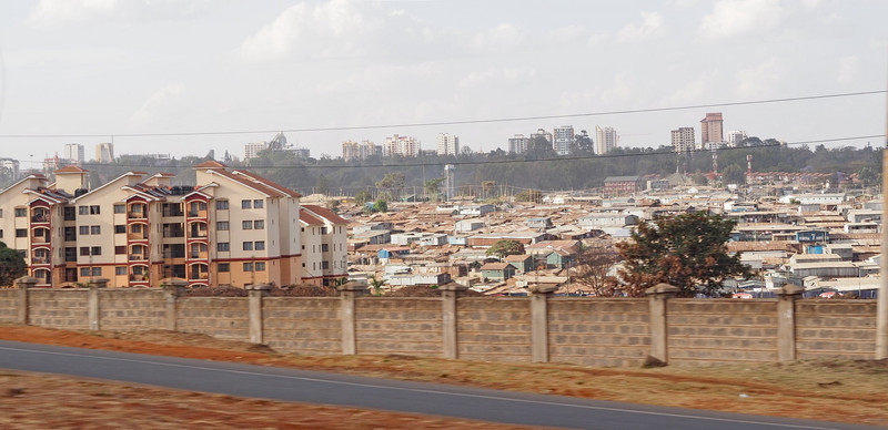 Kibera slum and new housing 