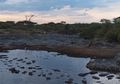 Sun sets over the Serengeti 