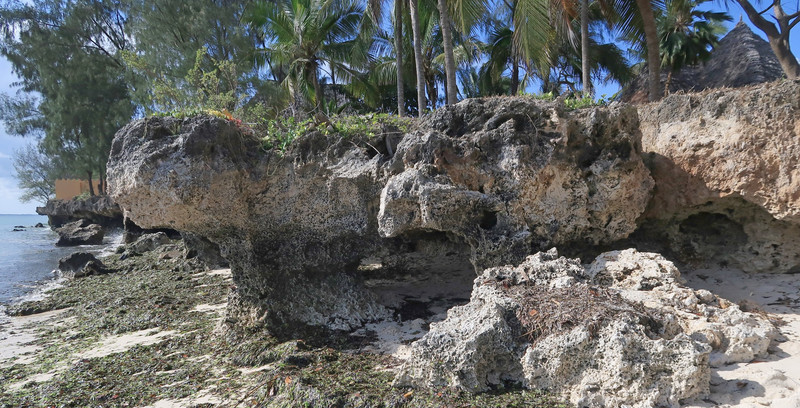 Erosion of the small cliff face