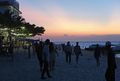 Beach of Stone Town at dusk 