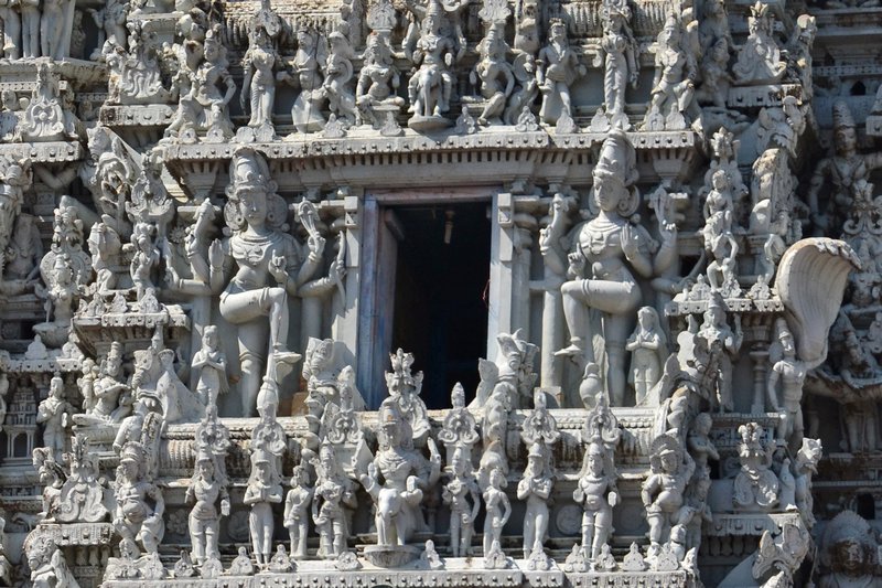 Carvings on gopuram