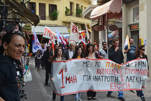 Marching on May Day 