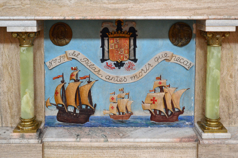 Side Altar - Columbus' three ships