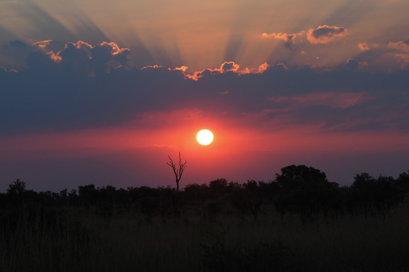 Sunset over Kruger Park