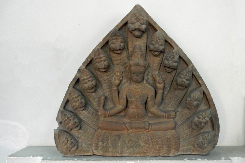 Vishnu on 13-headed cobra