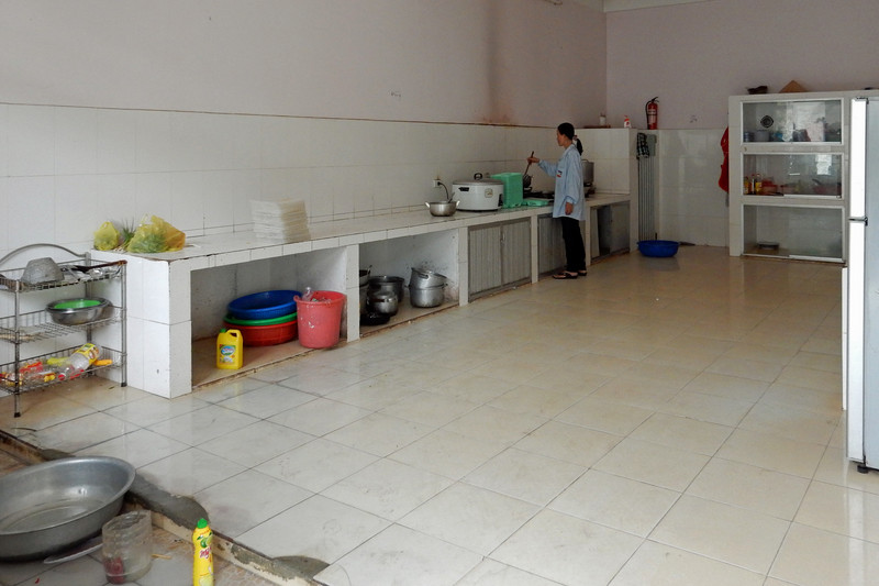 Minimalist kitchen serving all the children