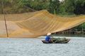 Cantilevered fishing net