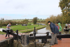 A lock at Hillmorton on the Oxford Canal