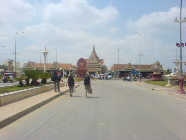 Border crossing into Cambodia