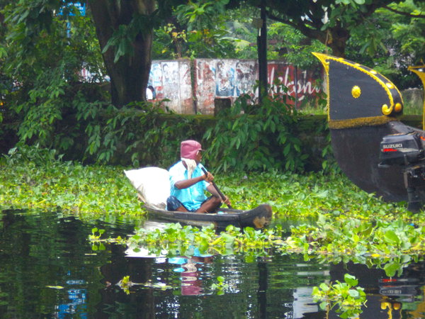 Man working the canals