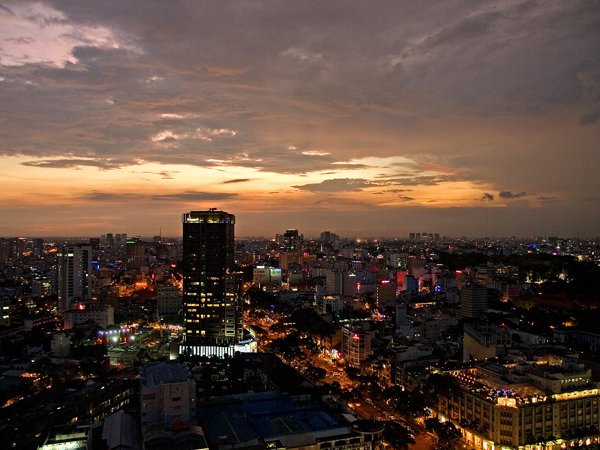 Sunset over Saigon
