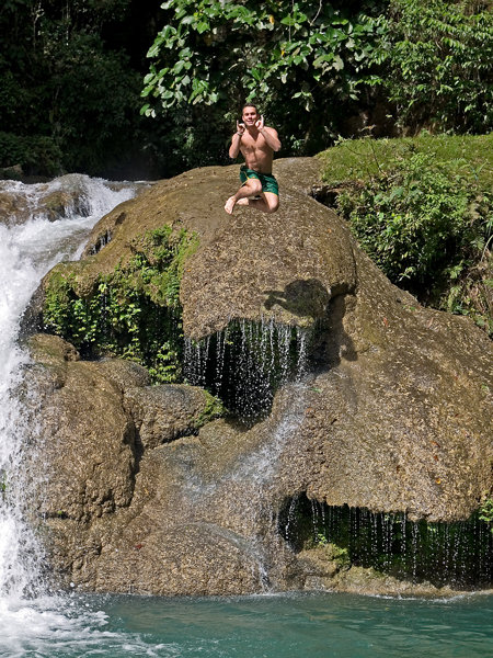 Daniel and the waterfall