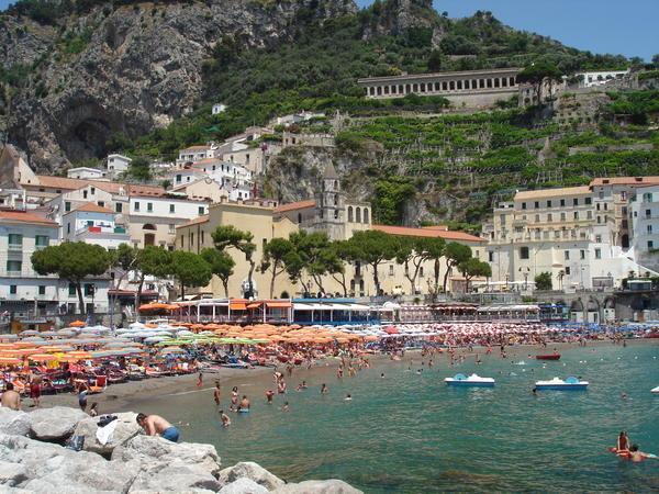 View of Amalfi from the pier