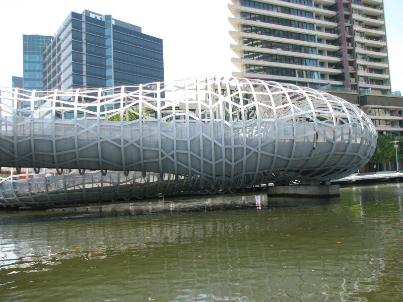 Bike path across river in Melbourne