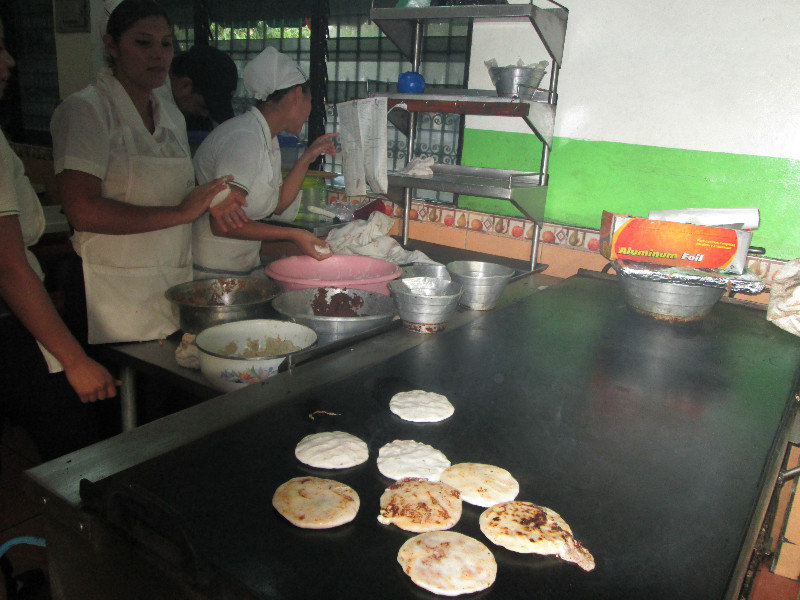 A pupusa, El Salvador traditional food