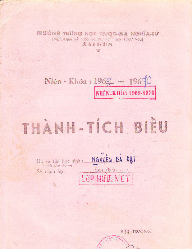 Thanh Tich Bieu 11B2, 1970