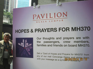 Prayers for the flight MH370 on the Kulua Lumpur street