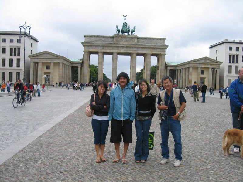 6-2005 At Brandenburg gate in Berlin, Germany