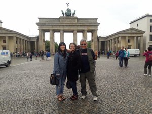 6-2017 At Brandenburg gate in Berlin, Germany