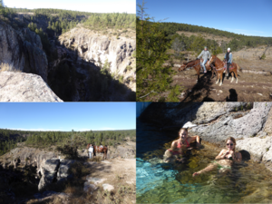 With the horses through the mountains and to the hot springs