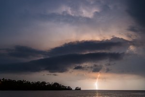 Lightning at lake Nicaragua.