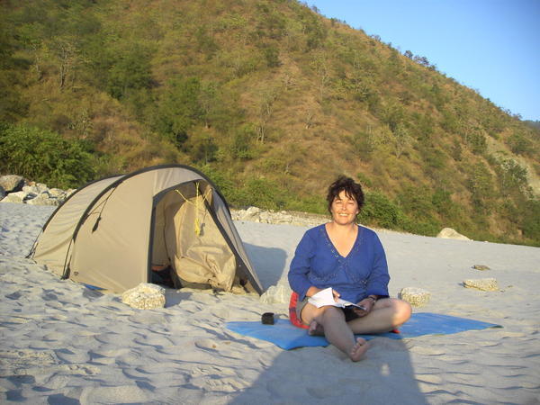 One woman and her tent